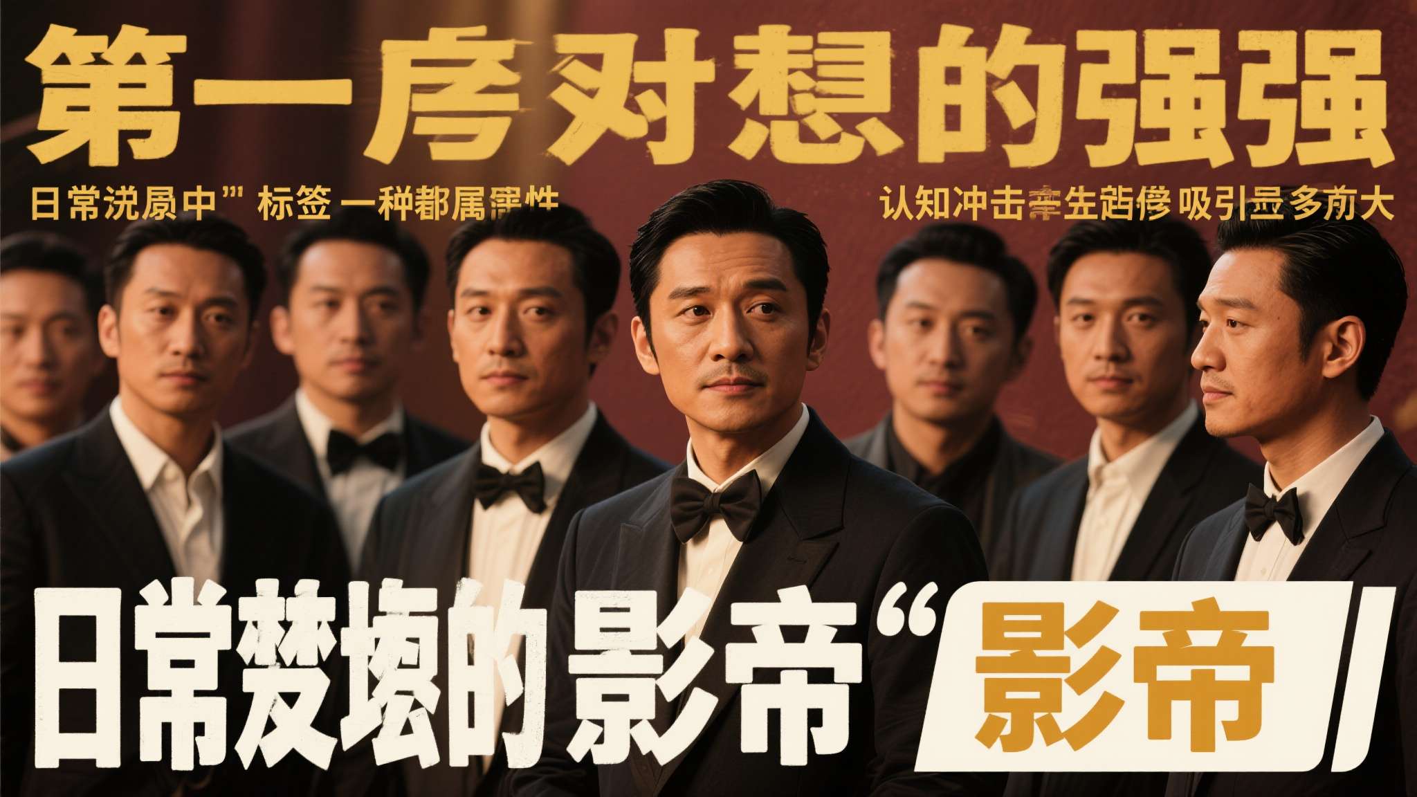 第一，反差感极强。 日常语境中，"影帝"是个体标签，一旦变成群体属性，认知冲突立